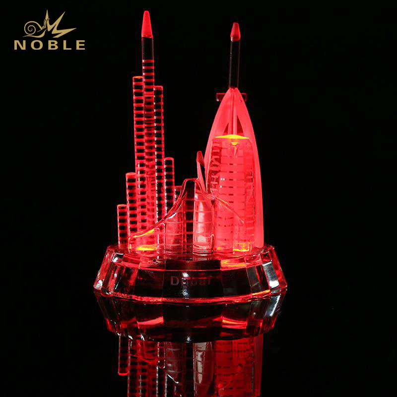 Dubai Skyline Famous Landmarks Crystal Replica Gift Tourist Souvenir