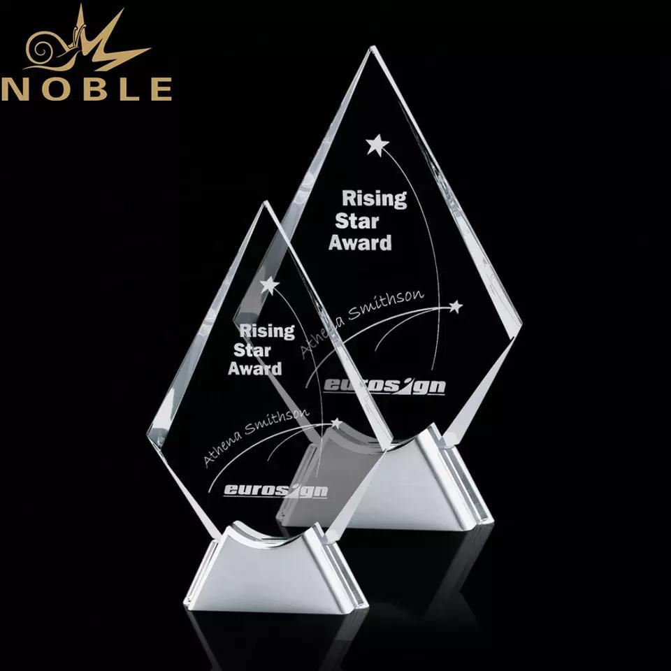 High quality best selling optical Custom crystal plaque award on Aluminum base