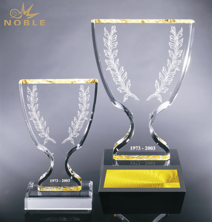 Noble New Design Custom Engraving Crystal Champion Cup Trophy