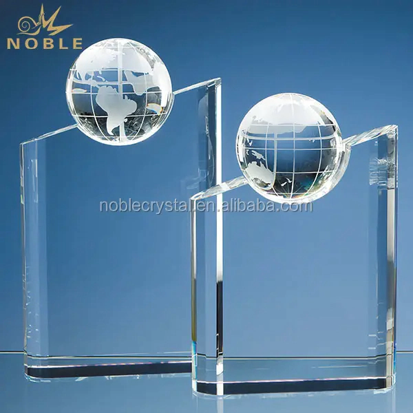 Crystal Globe Trophy for Corporate Decoration