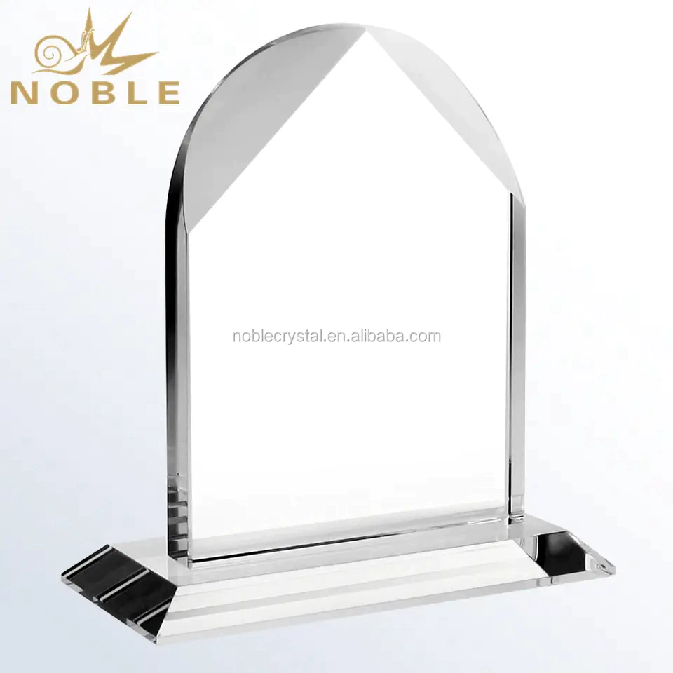 Customized Arched Crystal Blank Trophy Plaques