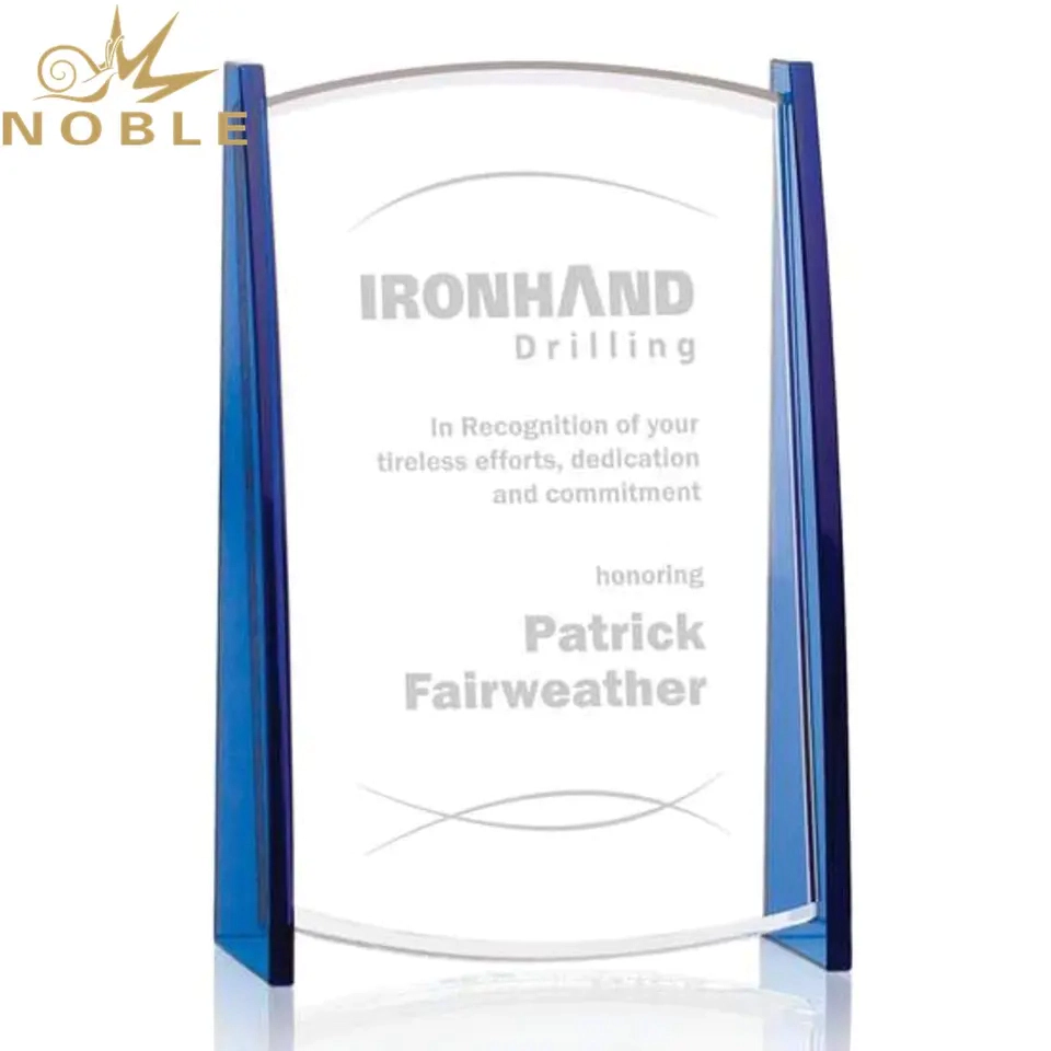 New Design custom crystal plaque trophy with free engraving