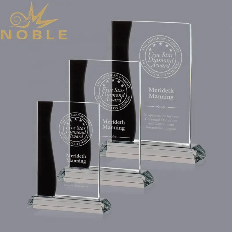 Noble custom crystal recognition plaque award
