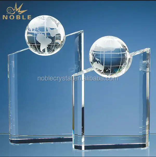 Crystal Globe Trophy for Corporate Decoration