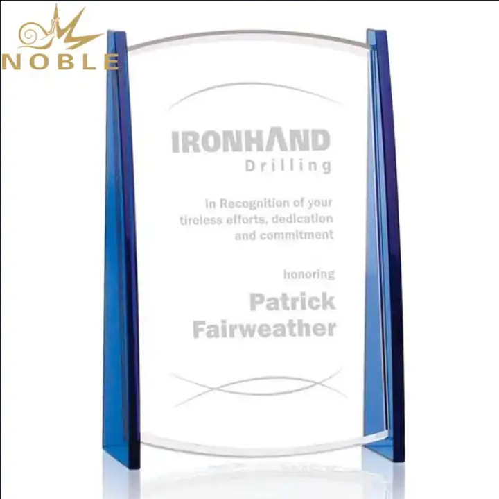 Nobel New Design custom crystal plaque trophy with free engraving
