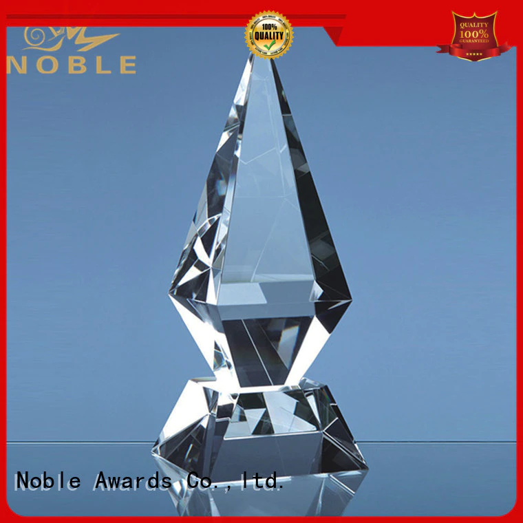Noble Awards premium glass 2019 Noble Customized Blank Crystal Trophy For Company Sales Awards bulk production For Awards