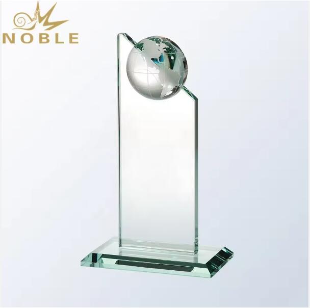 Jade Glass Custom Globe Trophy