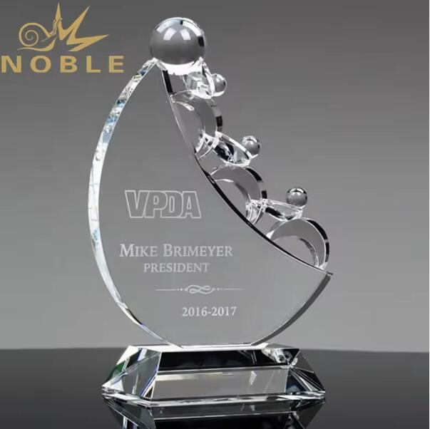 Noble High quality Custom Business souvenir Cooperation Award Crystal teamwork trophy