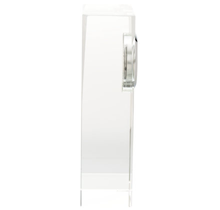 Noble Manufacturer Crystal Glass Clock Business Gift Customized Bespoke Logo Office Decoration Trophy Award Hand Craft