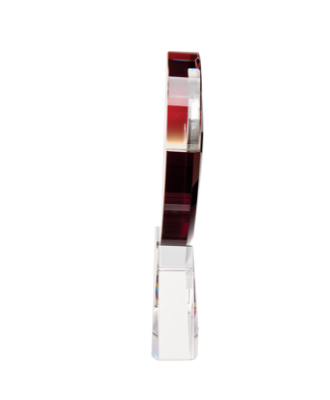 Noble Manufacturer Crystal Glass Clock Business Gift Customized Bespoke Logo Office Decoration Trophy Award Hand Craft