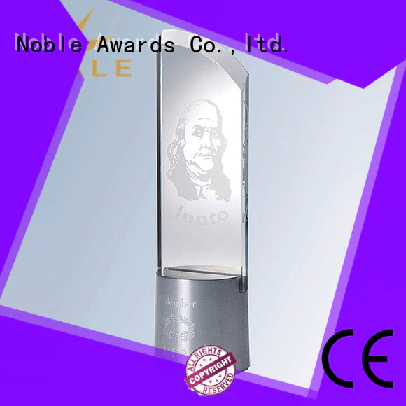 Noble Awards portable Crystal Trophy Award customization For Gift