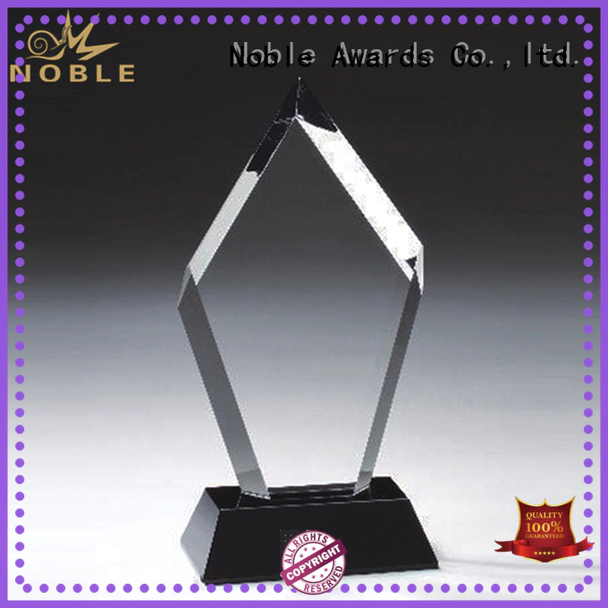 Noble Awards Breathable 2019 Noble Fantastic Clear No.1 Crystal Awards With Gift Box premium glass For Sport games