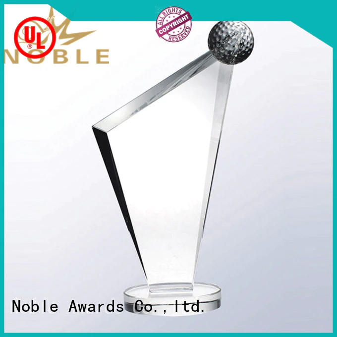 Noble Awards premium glass Blank Crystal Trophy for wholesale For Sport games