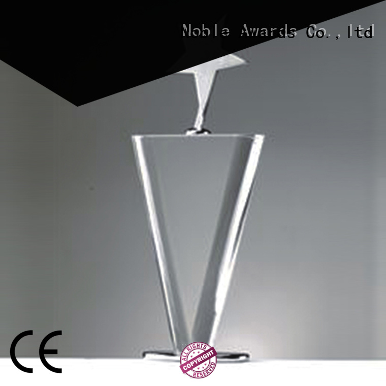 Noble Awards metal glass trophy bulk production For Gift