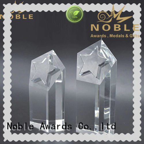 portable 2019 Noble Fantastic Clear No.1 Crystal Awards With Gift Box bulk production For Sport games Noble Awards
