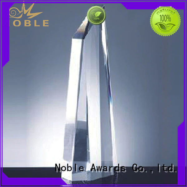 premium glass 2019 Noble Customized Blank Crystal Trophy For Company Sales Awards bulk production For Awards Noble Awards