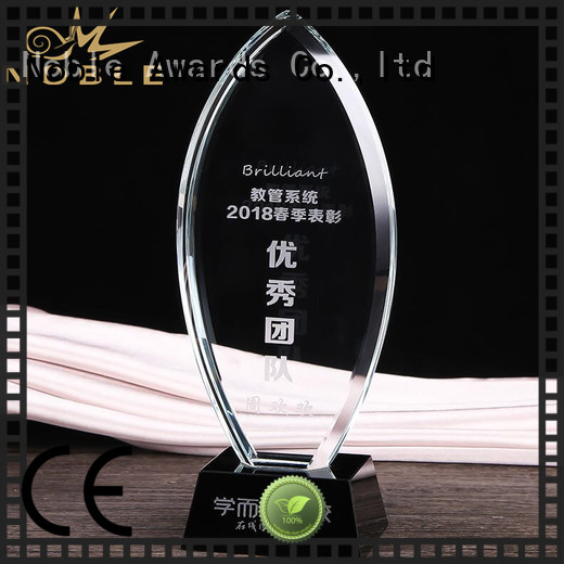 Noble Awards premium glass Crystal Trophy Award customization For Awards
