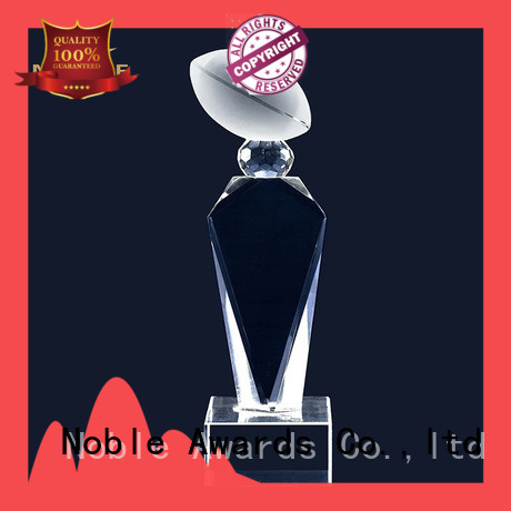 Noble Awards premium glass Blank Crystal Trophy for wholesale For Sport games