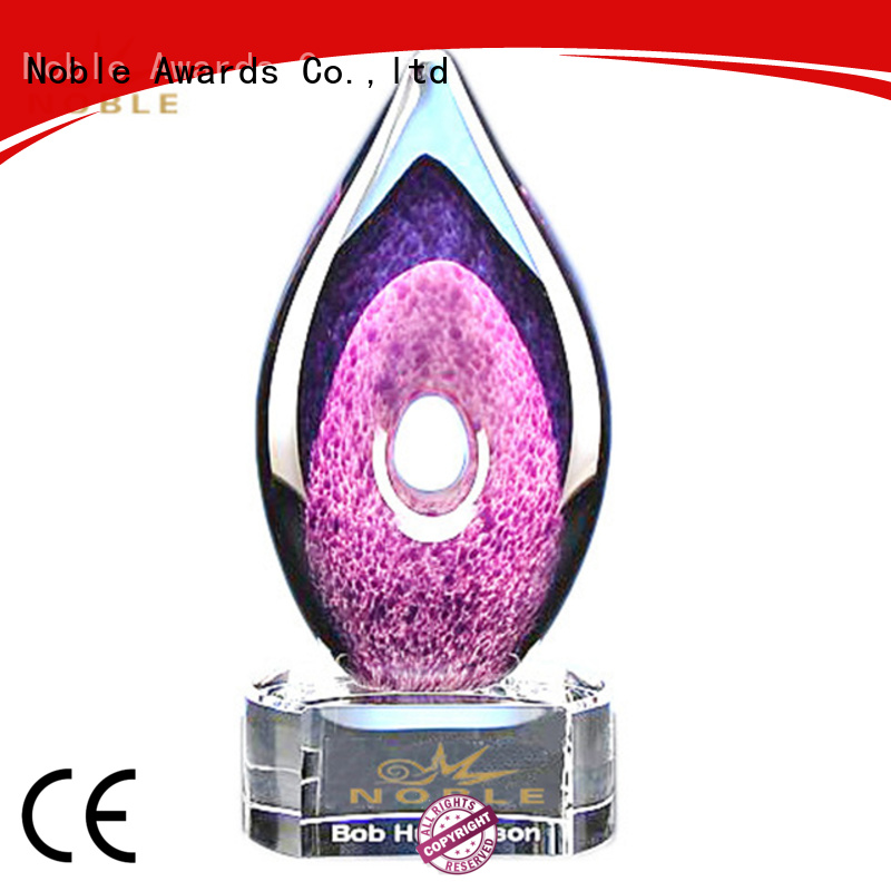 Noble Awards solid mesh Art glass trophies customization For Awards