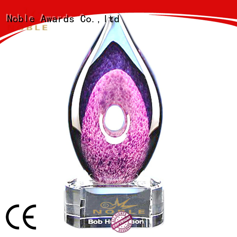 Noble Awards solid mesh Art glass trophies customization For Awards