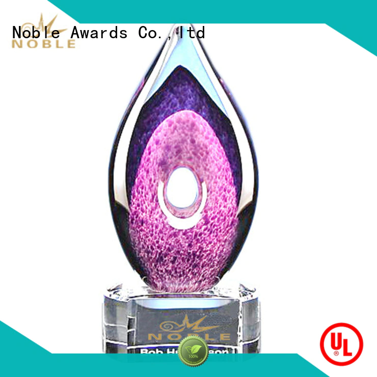 Noble Awards glass Art Craft glass trophies free sample For Awards