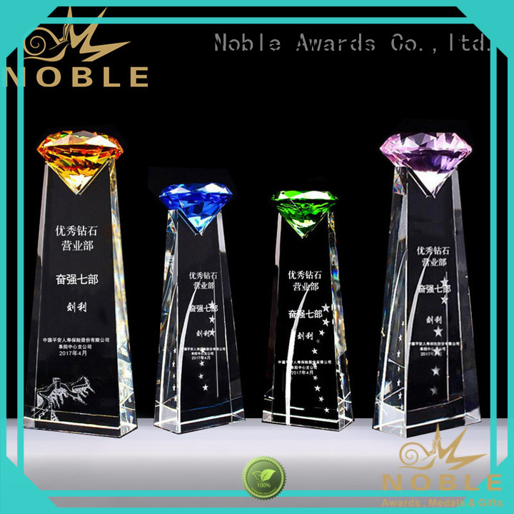 Noble Awards premium glass Crystal Trophy Award for wholesale For Gift