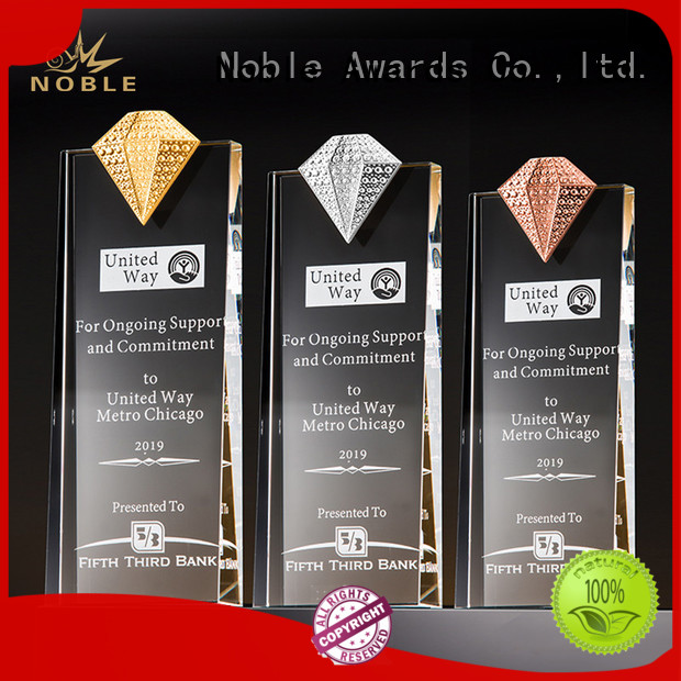 funky Crystal trophies premium glass for wholesale For Sport games