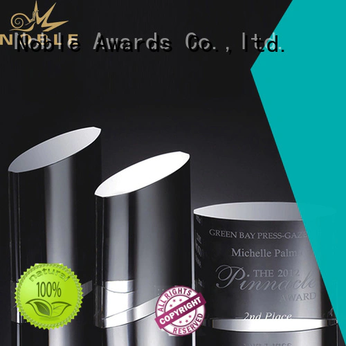 Noble Awards premium glass 2019 Noble Fantastic Clear No.1 Crystal Awards With Gift Box bulk production For Awards
