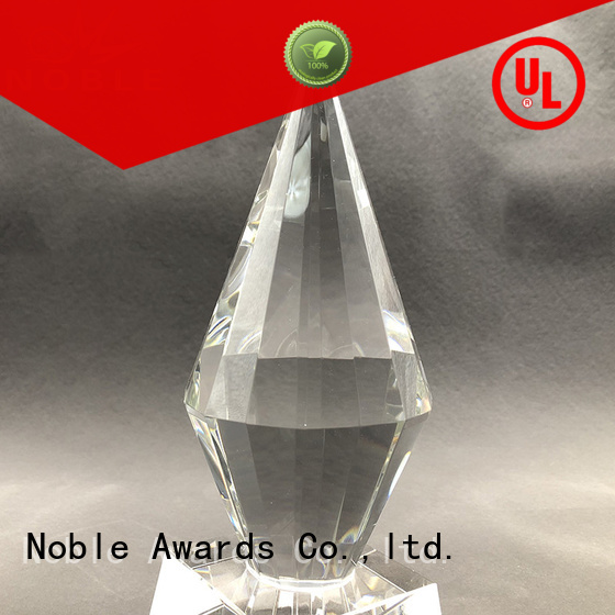Noble Awards portable Blank Crystal Trophy supplier For Sport games