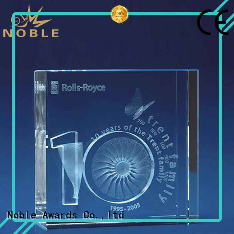 Noble Awards portable Blank Crystal Trophy supplier For Gift