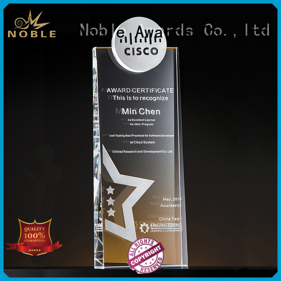 Noble Awards jade crystal Crystal trophies free sample For Sport games