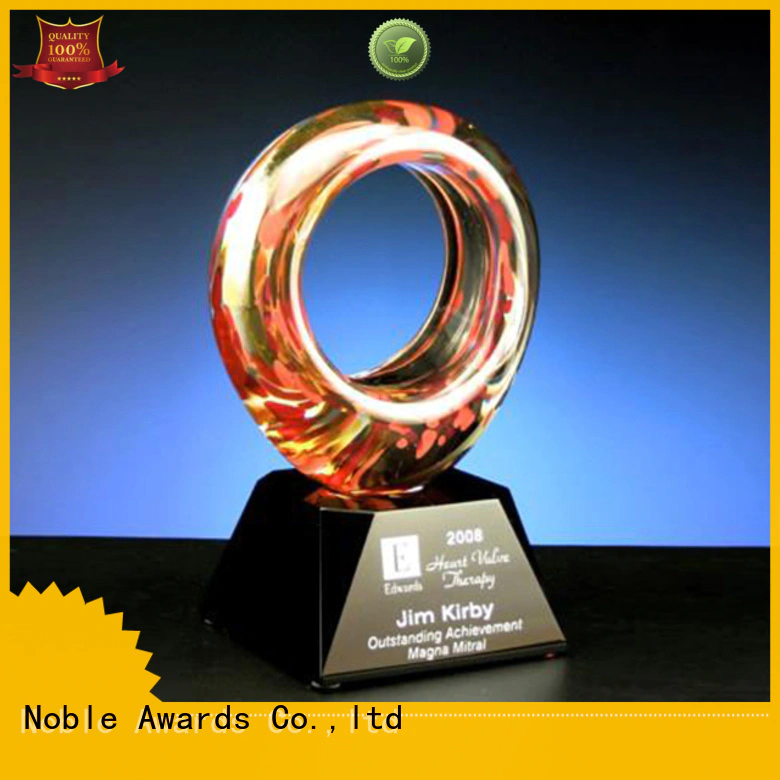 Noble Awards glass Art Craft glass trophies free sample For Gift