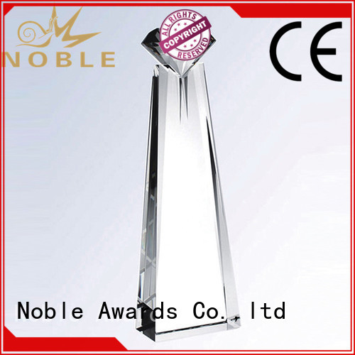 Noble Awards premium glass Blank Crystal Trophy for wholesale For Awards