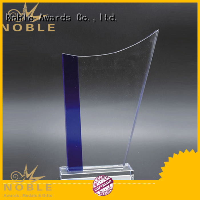 Noble Awards durable 2019 Noble Fantastic Clear No.1 Crystal Awards With Gift Box premium glass For Awards