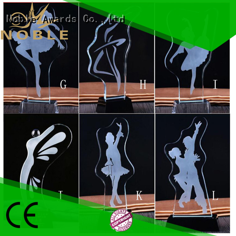 Noble Awards premium glass Crystal Trophy Award customization For Gift