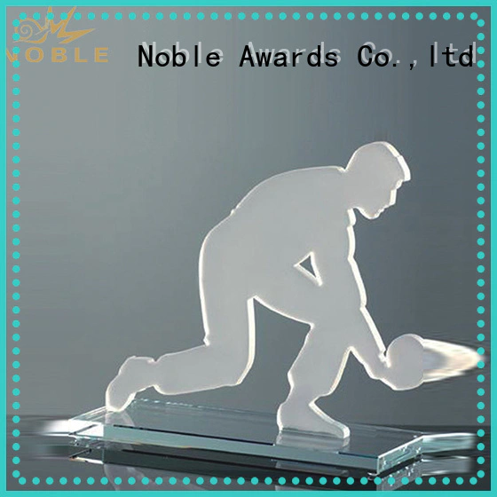 Noble Awards funky 2019 Noble Fantastic Clear No.1 Crystal Awards With Gift Box premium glass For Sport games