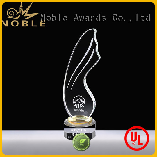 Breathable Crystal Trophy Award premium glass free sample For Sport games