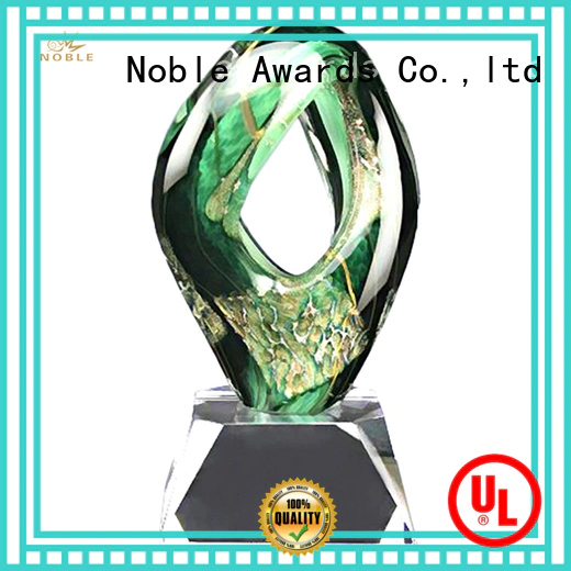 Noble Awards durable Art glass trophies customization For Sport games